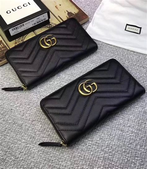 gucci zip card wallet|Gucci marmont zip around wallet.